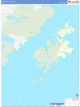 Kodiak Island Wall Map Basic Style